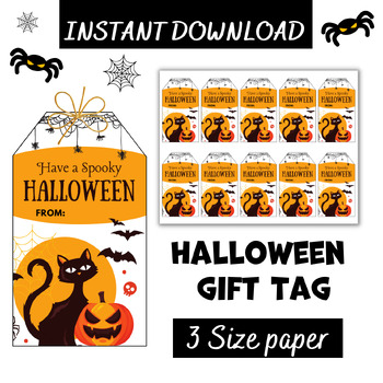 Preview of Halloween Gift Tags craftivity activities classroom Project bookmark 4th 5th 6th