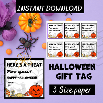 Preview of Halloween Gift Tags crafts classroom management activities 3rd 4th 5th 6th 7th