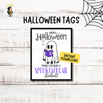Preview of Halloween Gift Tags for Students | Student Halloween Treats for School | Cute Gh