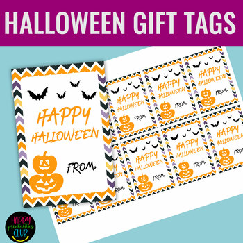 Halloween Gift Tags For Teachers Students- Halloween Treat Bag Gift Labels