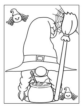 Halloween Gnomes Coloring Pages 2 by Saly Easy Teaching | TPT