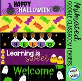 Halloween Google Classroom animated headers banners (set 2)