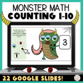 Halloween Google Slides Math Activity Counting to 10