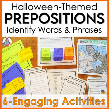 Preview of Halloween Activities - Halloween Coloring Pages - Preposition Worksheets & Games