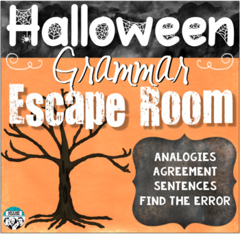 Preview of Halloween Grammar Escape Room