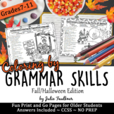 Halloween Coloring-by-Number, Grammar & Figurative Languag