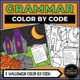 Halloween Grammar Practice, Haunted House Color By Code, P