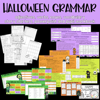Preview of Halloween Grammar Pack