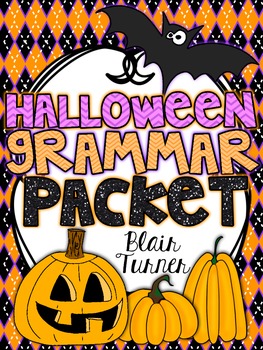 Preview of Halloween Grammar Packet