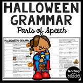 Halloween Grammar Parts of Speech Identification within Fa