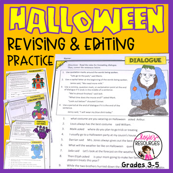 Preview of Halloween Grammar Practice