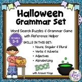 Halloween Grammar Set Word Search Puzzles, Noun, Verb, Adj