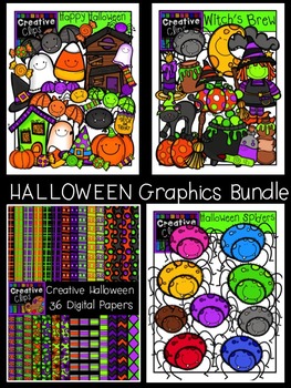 Preview of Halloween Graphics Bundle {Creative Clips Digital Clipart}