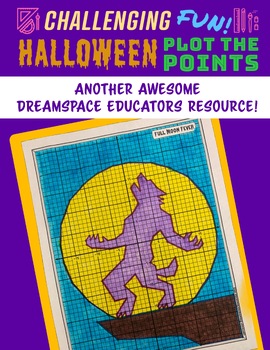 Preview of Halloween Graphing - Coordinate Pair Picture - Fun Activity "Full Moon Fever"