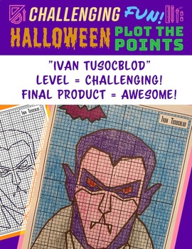 Preview of Halloween Graphing - Coordinate Pair Plotting - Fun Picture "Ivan Tusocblod"