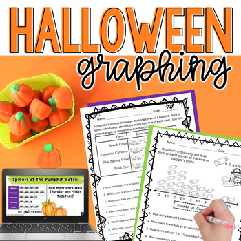Preview of Halloween Graphing- Digital AND Printable Math Activities