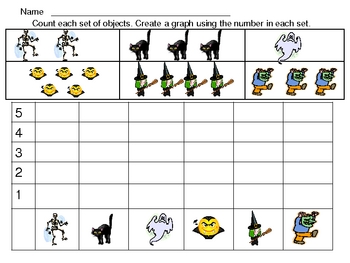 halloween graphing practice for kindergarten by melissa williams