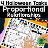 Halloween Graphing Proportional Relationships Practice Worksheets
