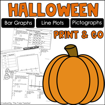 Preview of Halloween Graphs with Bar Graphs, Pictographs, Line Plots, Anchor Charts