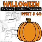 Halloween Graphs with Bar Graphs, Pictographs, Line Plots,