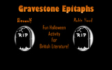 Halloween Gravestone Creative Writing for British Literature