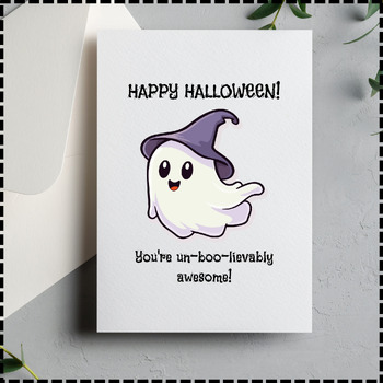 Preview of Halloween Greeting Card Halloween Craft Halloween Activity Halloween Worksheet