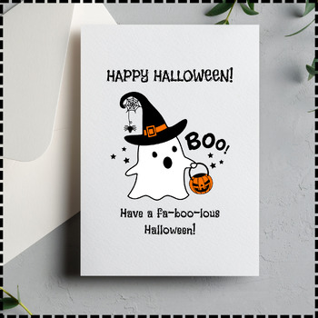 Preview of Halloween Greeting Card Halloween Craft Halloween Activity Halloween Worksheet