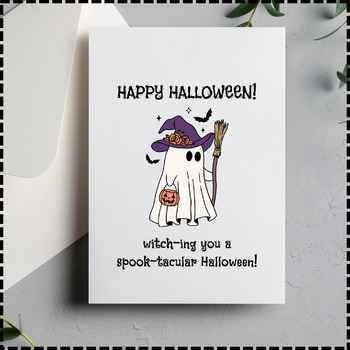 Preview of Halloween Greeting Card Halloween Craft Halloween Activity Halloween Worksheet