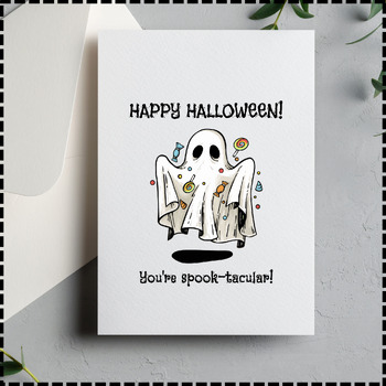 Preview of Halloween Greeting Card Halloween Craft Halloween Activity Halloween Worksheet