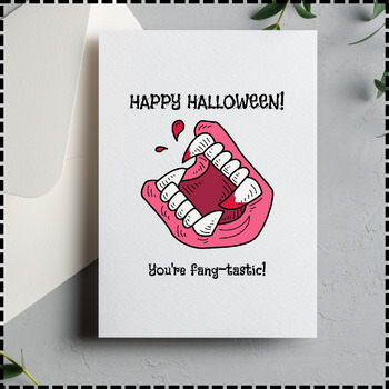Preview of Halloween Greeting Card Halloween Craft Halloween Activity Halloween Worksheet