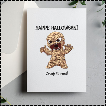 Preview of Halloween Greeting Card Halloween Craft Halloween Activity Halloween Worksheet