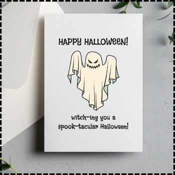 Preview of Halloween Greeting Card Halloween Craft Halloween Activity Halloween Worksheet