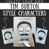 Halloween Greyscale Portrait / Characters: Tim Burton Styl