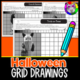 Halloween Grid Drawings, Drawing and Shading Worksheets, 5