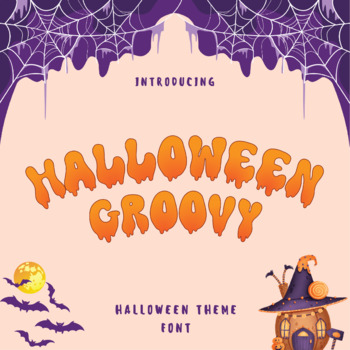 Preview of Halloween Groovy Retro Font