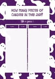 Halloween Guess How Many Candies Ghost
