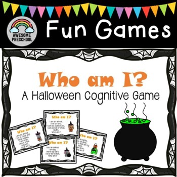 Preview of Halloween - Guess Who? No prep Preschool, Kindergarten Cognitive Game