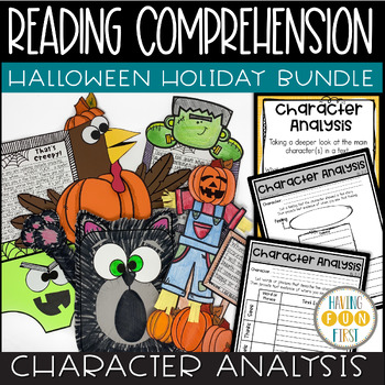 Preview of Halloween Reading Comprehension, Writing, Craft Activities Bundle