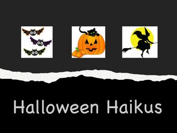 Preview of Halloween Haiku Writing Bundle