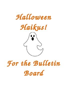 Preview of Halloween Haikus Bulletin Board