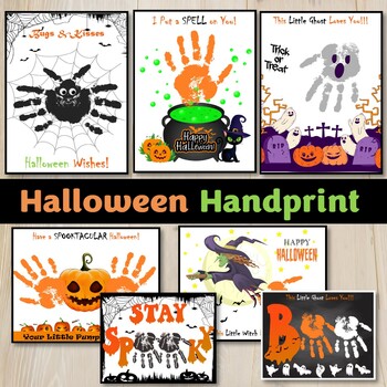 Too Cute to Spook Ghost Footprint Handprint Foot Hand Halloween