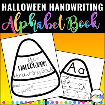Preview of Halloween Handwriting Book - Candy Corn Alphabet Letter Writing Kindergarten, 1