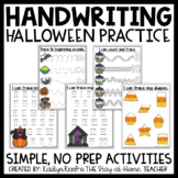 Halloween Handwriting Worksheets | Write and Wipe Practice