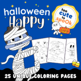 Halloween Happy Coloring Activity Pages (25 Unique Images)