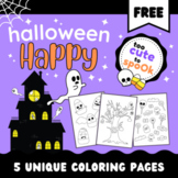 Halloween Happy Too Cute to Spook 5 Coloring Pages FREEBIE