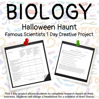 Preview of Halloween Haunt - Famous Scientists 1 Day Project