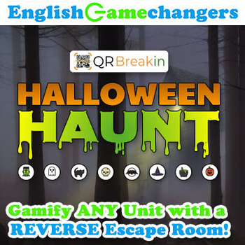 Preview of Halloween Haunt REVERSE Escape Room! Break IN to ANY Unit or Content Area!