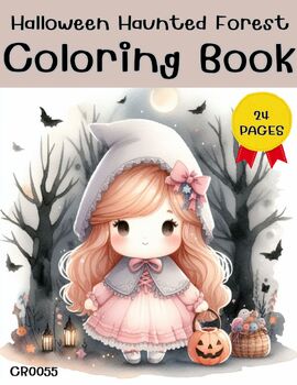 Preview of Halloween Haunted Forest (CR0055) Coloring Book,Page,Activities,Family,Children