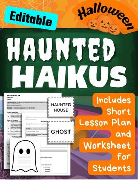 Preview of Halloween Haunted Haikus Easy No Prep Halloween Activity for Middle School ELA
