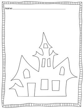 Haunted House (Halloween) Activity: Follow The Directions by Kids and